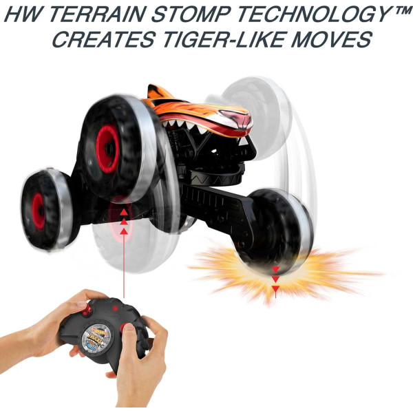 Машинка Хот Вілс Монстер тракс на дистанційному керуванні Hot Wheels RC Monster Trucks Tiger Shark  (HGV87)