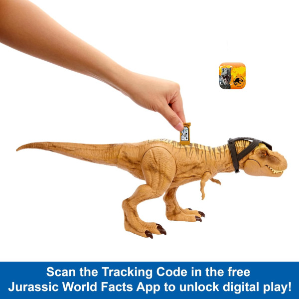 Динозавр Тіранозавр Рекс Світ Юрського Періоду Jurassic World Dino Trackers Hunt 'n Chomp Tyrannosaurus Rex Mattel (HNT62)