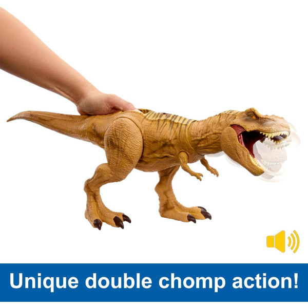 Динозавр Тіранозавр Рекс Світ Юрського Періоду Jurassic World Dino Trackers Hunt 'n Chomp Tyrannosaurus Rex Mattel (HNT62)
