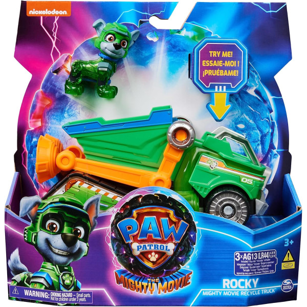 Щенячий патруль Могутні цуценята Мегакіно Вантажівка Роккі Paw Patrol The Mighty Movie Recycling Lorry Rocky Pups Spin Master (6067508)