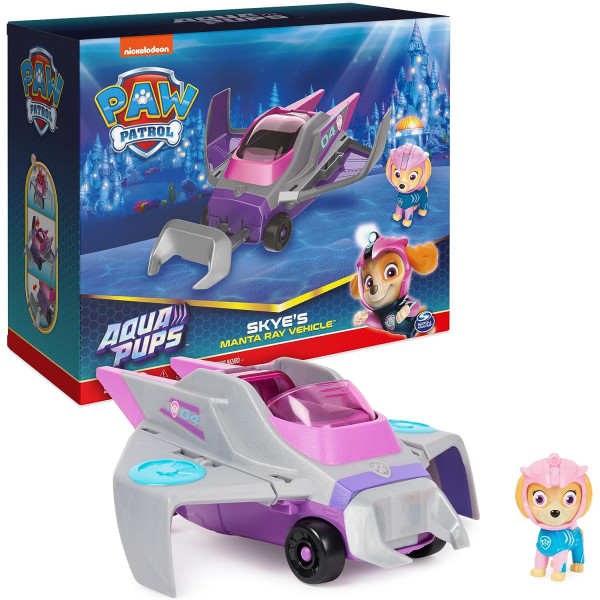 Щенячий патруль Аква автомобіль трансформер Скай Paw Patrol Aqua Pups Skye Transforming Manta Ray Vehicle Spin Master (6066403)