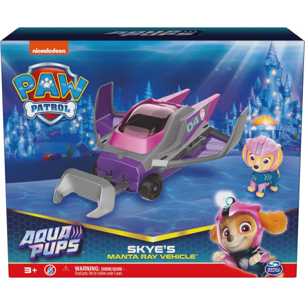 Щенячий патруль Аква автомобіль трансформер Скай Paw Patrol Aqua Pups Skye Transforming Manta Ray Vehicle Spin Master (6066403)