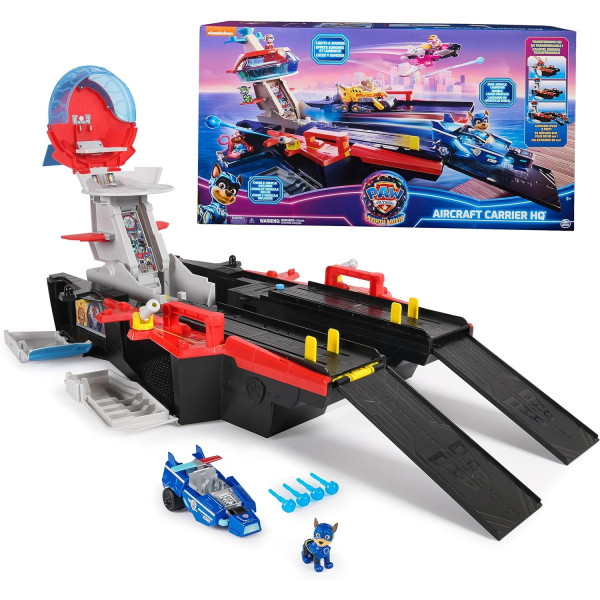 Щенячий патруль Могутні цуценята Мегакіно Штаб-квартира Авіаносця Paw Patrol The Mighty Movie Aircraft Carrier HQ Spin Master (6067526)