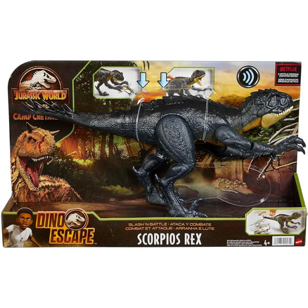 Динозавр Скорпіос Рекс зі звуком Світ Юрського Періоду Jurassic World Camp Cretaceous Scorpios Rex Dinosaur Mattel (HCB03)