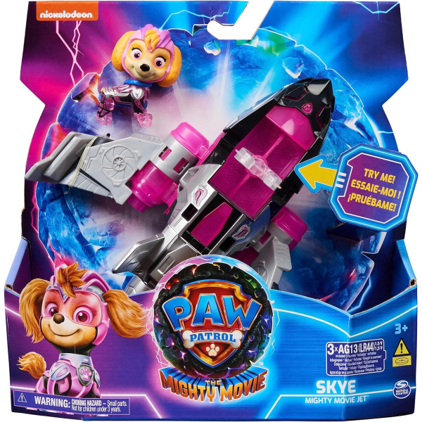 Щенячий патруль Могутні цуценята Мегакіно Літак Скай Paw Patrol The Mighty Movie Airplane Skye Mighty Pups Spin Master (6067506)