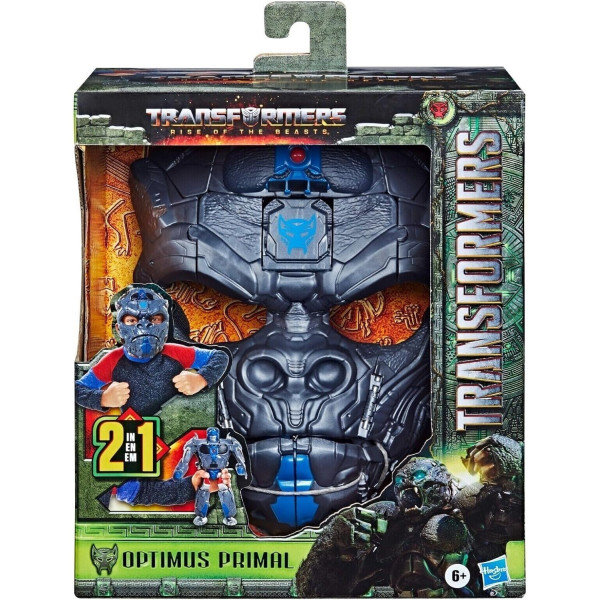 Маска Трансформер 2 в 1 Час Звіроботів Transformers Rise of the Beasts Movie Optimus Primal Mask Hasbro (F4650)