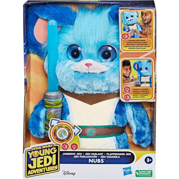 Інтерактивна плюшева іграшка Юний Джеді Набс Зоряні війни Star Wars Young Jedi Adventures Jabberin' Jedi Nubs Hasbro (F8339)