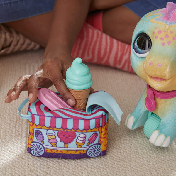 Інтерактивна іграшка Динозаври Діно FurReal Snackin Sally’s Ice Cream Party Electronic Pet Hasbro (F6360)