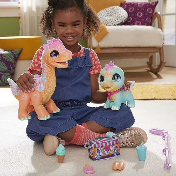 Інтерактивна іграшка Динозаври Діно FurReal Snackin Sally’s Ice Cream Party Electronic Pet Hasbro (F6360)