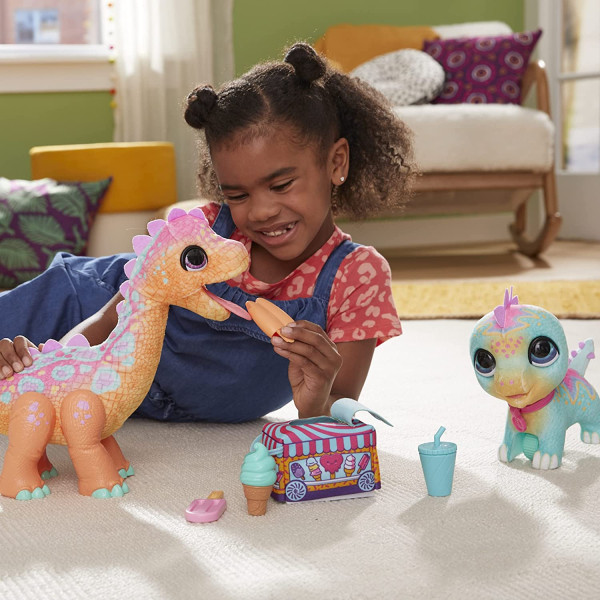 Інтерактивна іграшка Динозаври Діно FurReal Snackin Sally’s Ice Cream Party Electronic Pet Hasbro (F6360)