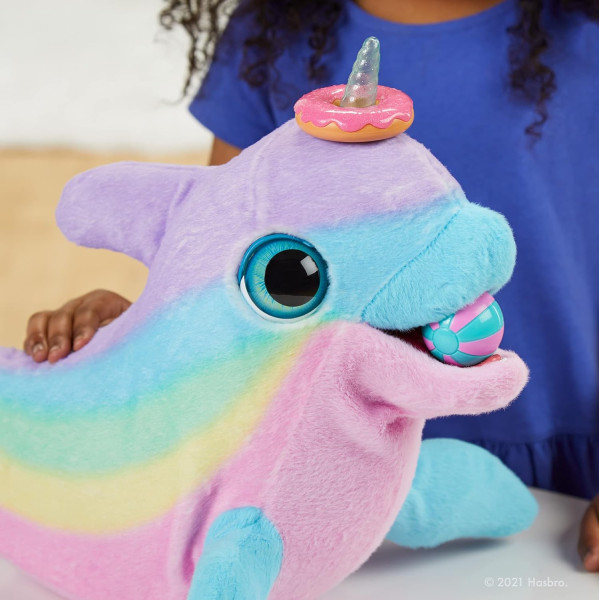 Інтерактивна іграшка грайливий райдужний Нарвал Вейві FurReal Wavy The Narwhal Interactive Animatronic Plush Toy Hasbro (F2604)