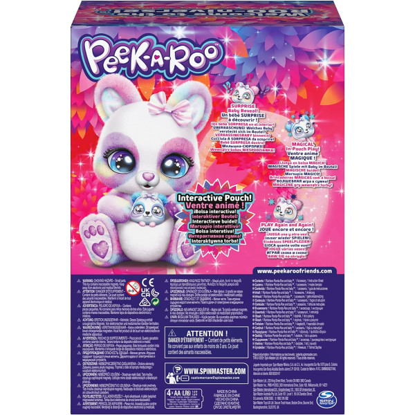 Інтерактивна плюшева іграшка Райдужна Панда Peek-A-Roo Interactive Rainbow Panda Plush Toy Spin Master (6063099)