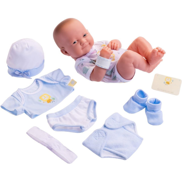 Лялька пупс Ла Ньюборн Хлопчик La Newborn Nursery Layette Baby Smiling Boy JC Toys (18551А)