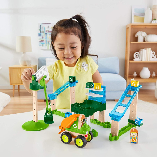 Дерев'янний конструктор Центр переробки Fisher Price Wonder Makers System Design Lift Sort Recycling Center (GFJ12)