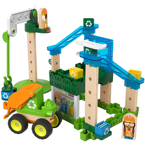 Дерев'янний конструктор Центр переробки Fisher Price Wonder Makers System Design Lift Sort Recycling Center (GFJ12)