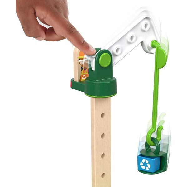 Дерев'янний конструктор Центр переробки Fisher Price Wonder Makers System Design Lift Sort Recycling Center (GFJ12)