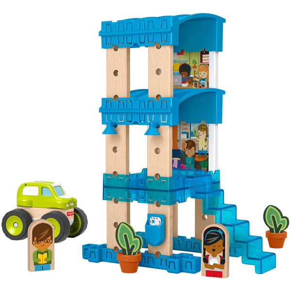 Дерев'яний конструктор Пляжний Бунгало Fisher-Price Wonder Makers Design System Beach Bungalow (GFJ13)