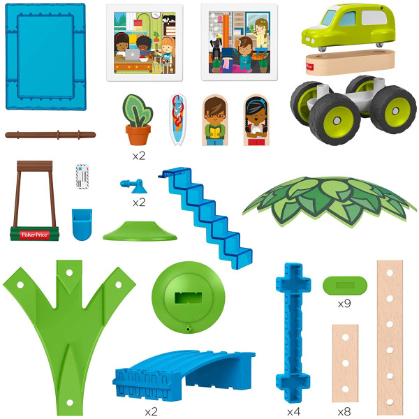 Дерев'яний конструктор Пляжний Бунгало Fisher-Price Wonder Makers Design System Beach Bungalow (GFJ13)