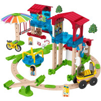 Дерев'яний конструктор Шкільный двір Fisher-Price Wonder Makers Design System Slide & Ride Schoolyard (GGV82)