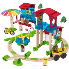 Дерев'яний конструктор Шкільный двір Fisher-Price Wonder Makers Design System Slide & Ride Schoolyard (GGV82)