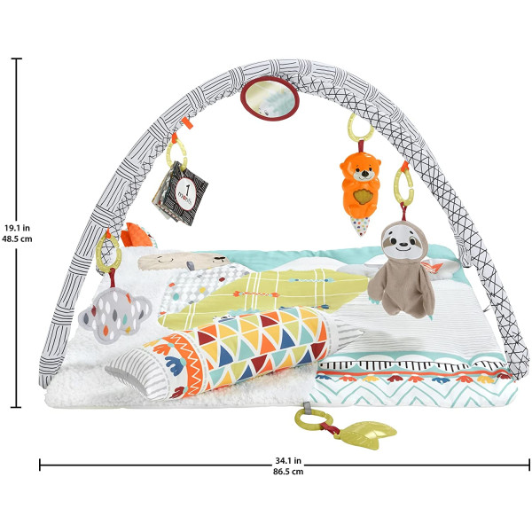 Ігровий розвиваючий килимок Фішер прайс Перші відчуття малюка Fisher-Price Perfect Sense Deluxe Gym (GKD45)