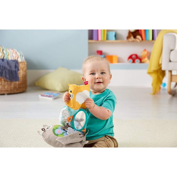 М'яка іграшка Развиваюча книжка Фішер-Прайс Лісові друзі Fisher-Price Sit and Snuggle Activity Book (GJD37)