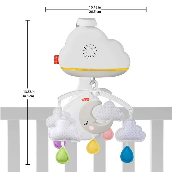 Мобіль нічник Фішер Прайс Заспокійливі хмаринки Fisher-Price Calming Clouds Mobile Soother Crib Toy Nursery Sound Machine (GRP99)