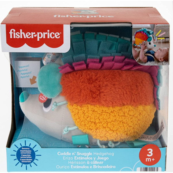 М'яка іграшка Кольоровий їжачок Фішер-Прайс Fisher-Price Cuddle n' Snuggle Hedgehog Plush Toy (HBP42)