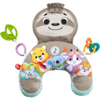 М'яка подушка для гри на животику Веселий лінивець Фішер-Прайс Fisher-Price Music & Vibe Sloth Wedge Tummy Time Baby Toy (GRR01)