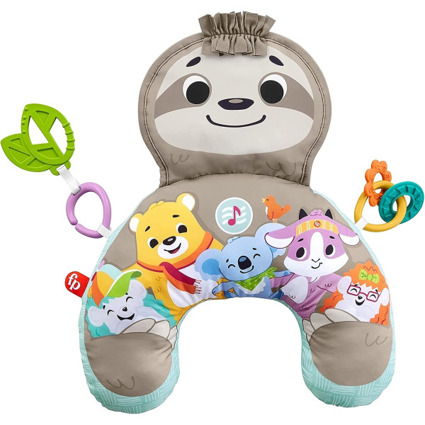 М'яка подушка для гри на животику Веселий лінивець Фішер-Прайс Fisher-Price Music & Vibe Sloth Wedge Tummy Time Baby Toy (GRR01)