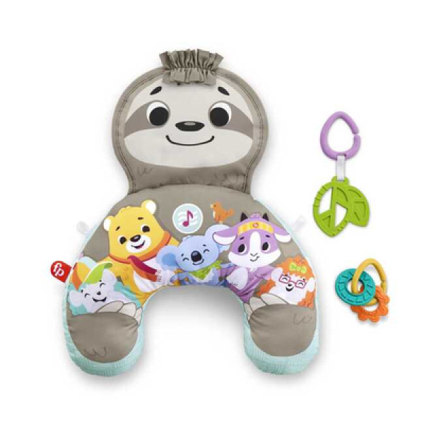 М'яка подушка для гри на животику Веселий лінивець Фішер-Прайс Fisher-Price Music & Vibe Sloth Wedge Tummy Time Baby Toy (GRR01)