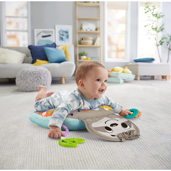 М'яка подушка для гри на животику Веселий лінивець Фішер-Прайс Fisher-Price Music & Vibe Sloth Wedge Tummy Time Baby Toy (GRR01)