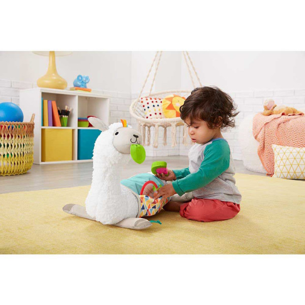 М'яка іграшка для гри на животику Лама Фішер-Прайс Fisher-Price Grow-with-Me Tummy Time Plush Llama Baby Toy (GLK39)