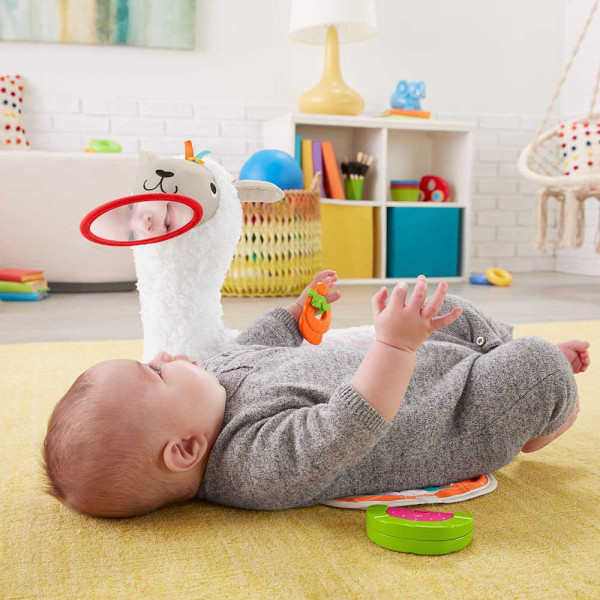 М'яка іграшка для гри на животику Лама Фішер-Прайс Fisher-Price Grow-with-Me Tummy Time Plush Llama Baby Toy (GLK39)