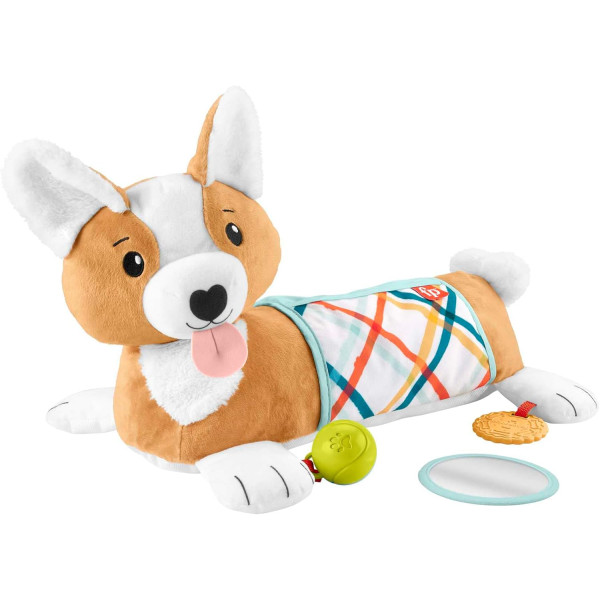 М'яка іграшка для гри на животику Цуценя 3 в 1 Фішер-Прайс Fisher-Price 3-in-1 Plush Puppy Tummy Wedge (HJW10)