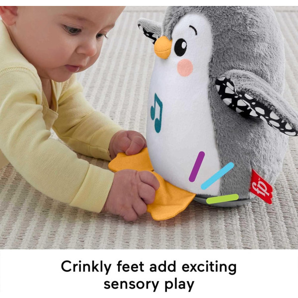 Музичний плюшевий Веселий Пінгвін Фішер Прайс Fisher-Price Plush Baby Toy Flap & Wobble Penguin (HNC10)