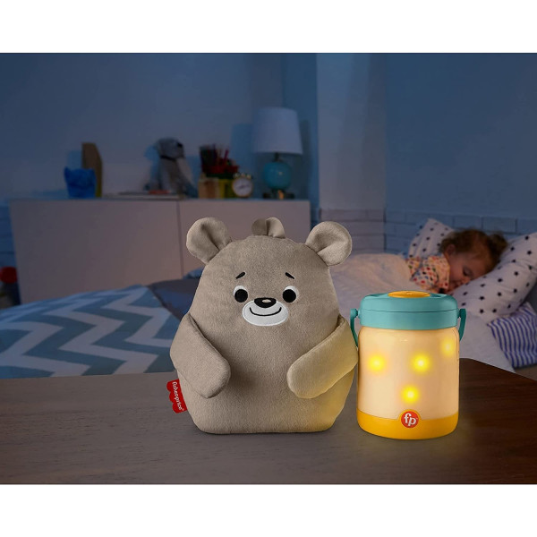 Музичний нічник-проектор Фішер Прайс 3 в 1 Ведмежа з ліхтариком Fisher-Price Baby Bear Firefly Soother (GRR00)