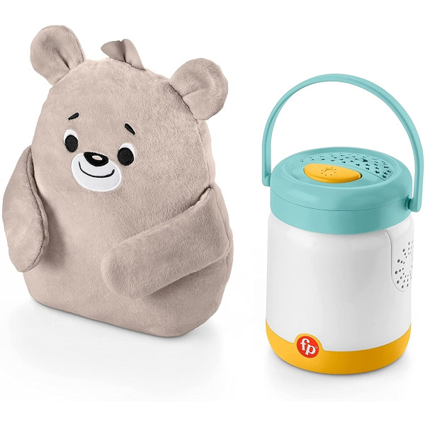 Музичний нічник-проектор Фішер Прайс 3 в 1 Ведмежа з ліхтариком Fisher-Price Baby Bear Firefly Soother (GRR00)