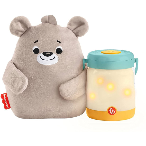 Музичний нічник-проектор Фішер Прайс 3 в 1 Ведмежа з ліхтариком Fisher-Price Baby Bear Firefly Soother (GRR00)