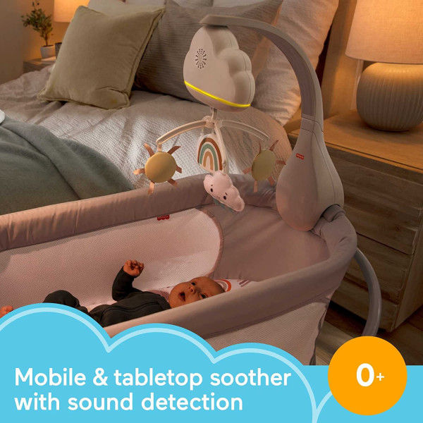Мобіль нічник 2 в 1 Фішер прайс Грайливі хмаринки Fisher-Price Rainbow Showers to Bedside Mobile (HBP40)