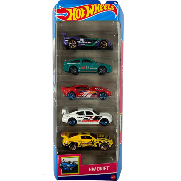 Набір з 5 машинок Хот Вілс Hot Wheels HW Drift 5-Pack (HLY75)