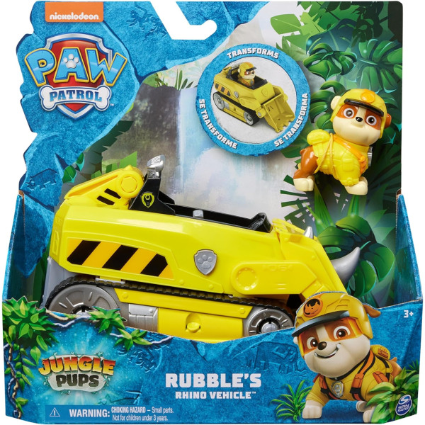Щенячий патруль у Джунглях Автомобіль носоріг Здорованя Paw Patrol Jungle Pups Rubble Rhino Vehicle Spin Master  (6067761)