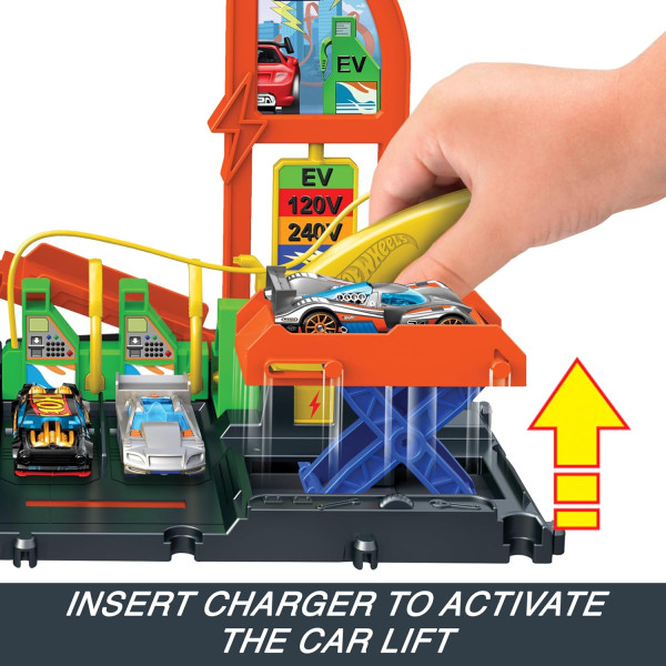 Ігровий набір Хот Вілс Заправна станція для суперзарядки Hot Wheels City Super Recharge Fuel Station (HTN79)