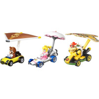 Набір з 3 машинок Хот Вілс Маріо Карт Hot Wheels Mario Kart Vehicle 3-Pack Set (HDB39)