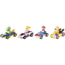 Набір з 4 машинок Хот Вілс Маріо Карт Hot Wheels Mario Kart Vehicle 4-Pack Set (GWB38)